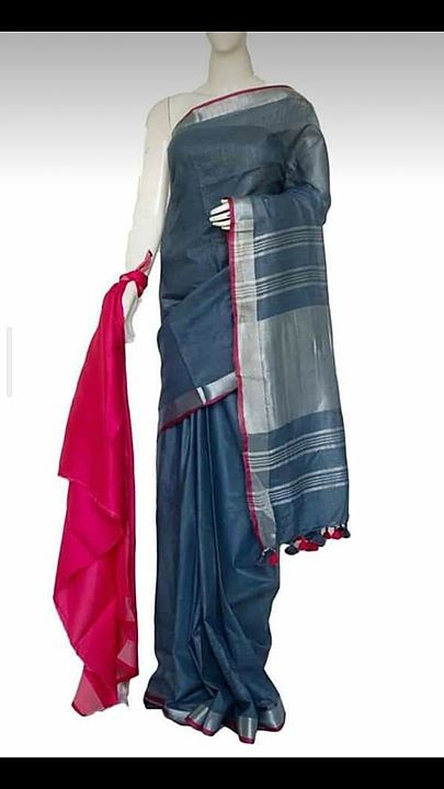 Pure cotton linen saree uploaded by ZISHAN FASHION TEXTILE on 11/15/2020