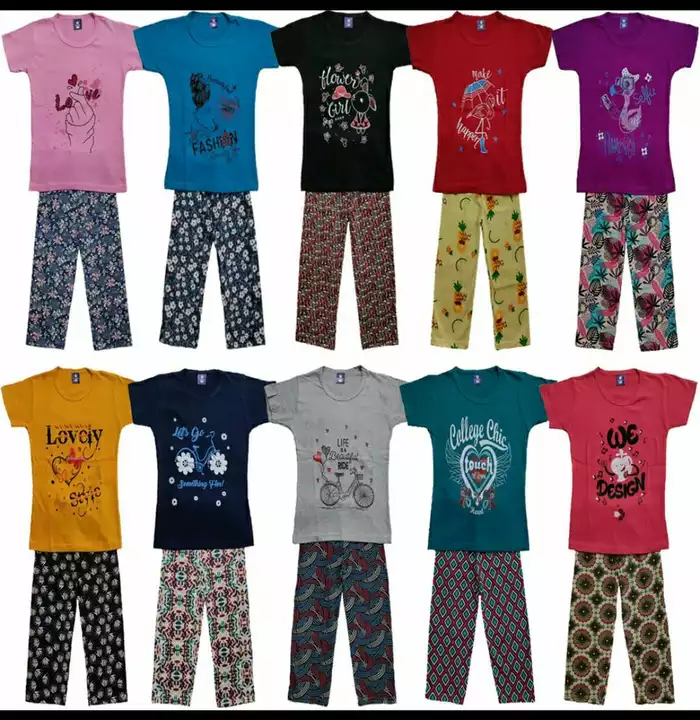 Product image with price: Rs. 110, ID: kids-girls-top-and-pant-set-124ab491