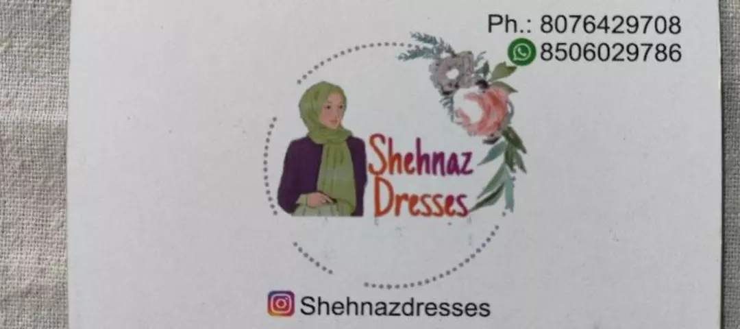 Visiting card store images of SHEHNAZ DRESSES