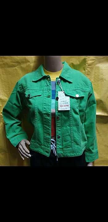 Denim jacket z&c light green uploaded by Z&C zeenat creations on 11/15/2020