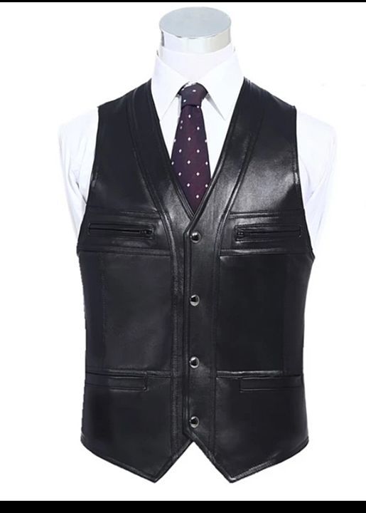 100% Pure Soft Sheep Leather Vest Coat. uploaded by business on 11/15/2020