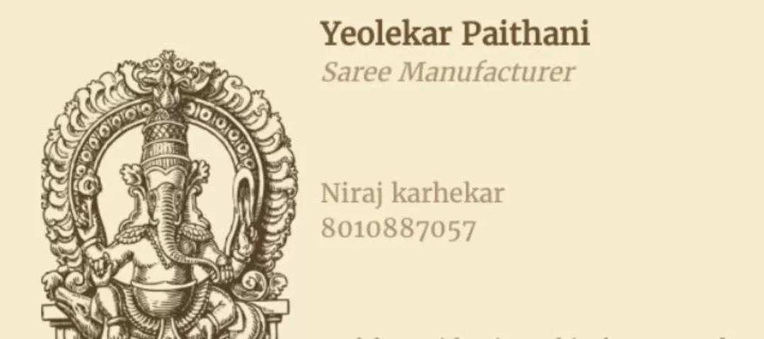 Visiting card store images of Yeolekar paithani