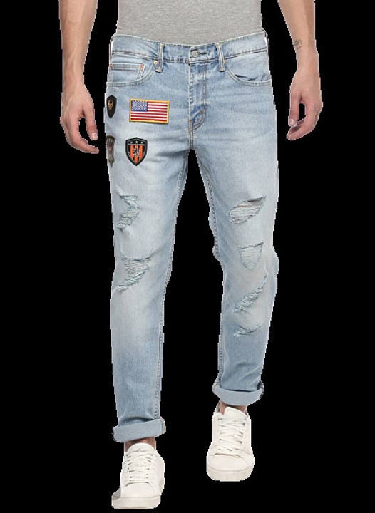 Multi Patched Distressed Faded Jeans uploaded by business on 6/20/2020