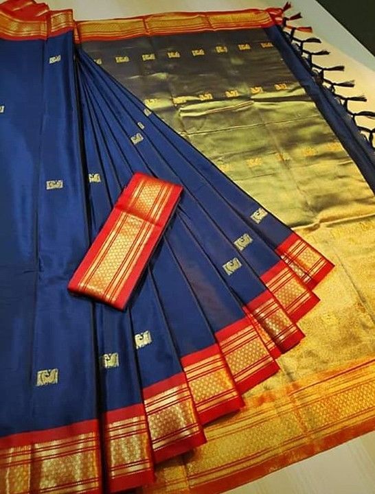 Post image 🌹we are lounching new design🌹

H B CREATION

fabric- *paithni cottob silk*
rich zari weaving saree with running blouse 6.30mtrs

*Rate:- 700

For more details please contact me on whatsapp no 8460331131..


*100/-original quality*