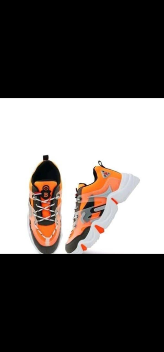 🥳📣 Lazy21 Synthetic Leather Orange 🧡 Trendy Daily wear Lace up Sports Shoes 👟 For Men 😍 uploaded by www.lazy21.com on 7/21/2022