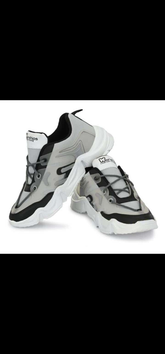 Lazy21 🤩 Synthetic Leather Grey 🤍 Comfort And Attractive Daily wear Lace up Sports Shoes For Men  uploaded by www.lazy21.com on 7/21/2022
