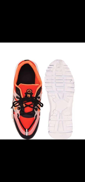 Lazy21 🤩 Synthetic Leather Orange 🧡 Comfort And Trendy Attractive Daily wear Lace up Sports Shoes  uploaded by www.lazy21.com on 7/21/2022