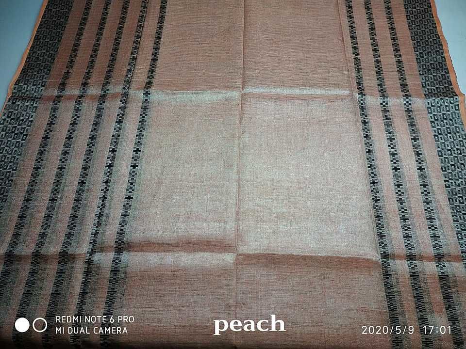 100% linen saree with blouse  uploaded by business on 11/15/2020