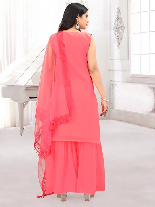 Fabulous Tameta Color Kurta With Sharara And Dupatta sets   uploaded by Ashadhi Fashion on 7/21/2022