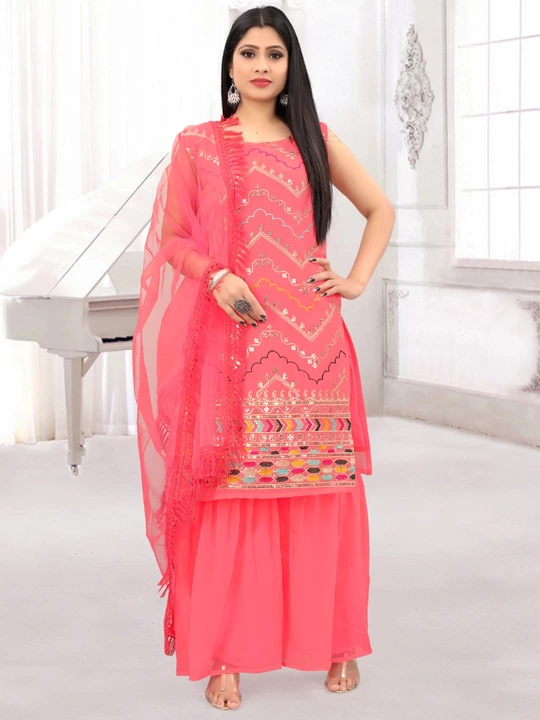 Fabulous Tameta Color Kurta With Sharara And Dupatta sets   uploaded by business on 7/21/2022