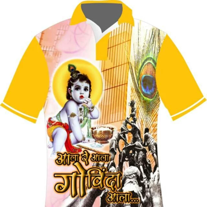 दही हंडी टी शर्ट  uploaded by M AND M BROTHER'S GARMENTS MANUFACTURING on 7/21/2022