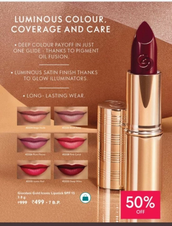 50% discount lipstick shade hurry guys Limited product

Tomorrow offer..50% off

Contact me whatap a uploaded by Cosmatic products and wellness products wholesale on 7/21/2022