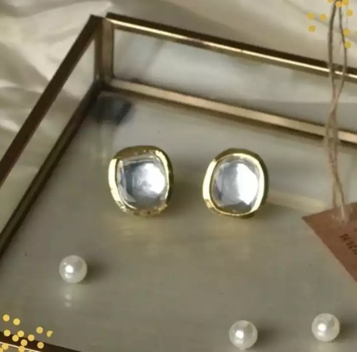 Kundan Earring Topps uploaded by Crystal Art Jewellery on 7/21/2022