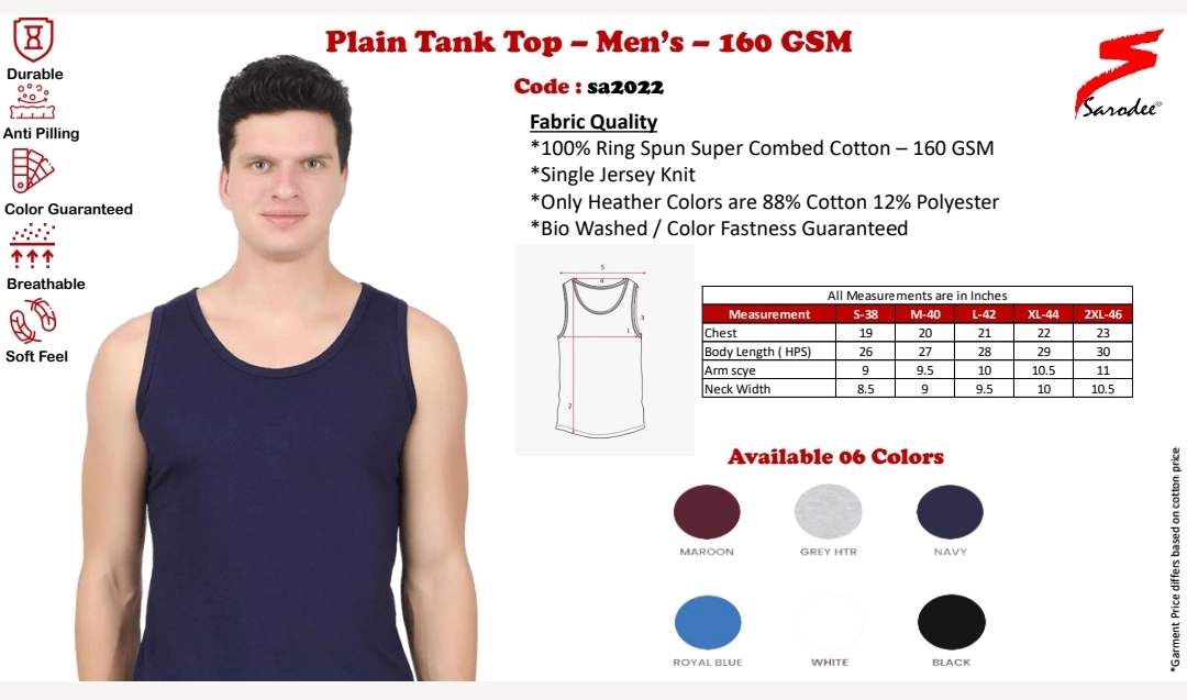 Men's Plain Clothing. Code - SA2022 uploaded by Sarodee Industries Private Limited on 7/22/2022