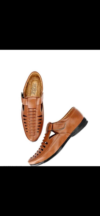 📣🤩 Lazy21 Synthetic Leather Tan 🤎 Comfort And Fashionable Trendy Casual Velcro Sandals For Men 😍 uploaded by www.lazy21.com on 7/22/2022