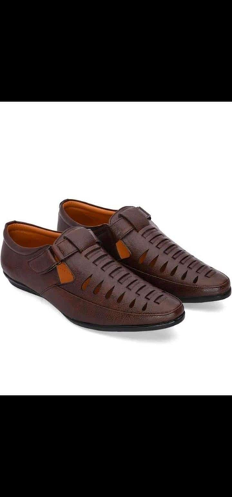 😍📣 Lazy21 Synthetic Leather Brown 🤎 Comfort And Trendy Casual Velcro Sandals For Men 😍🤩 uploaded by www.lazy21.com on 7/22/2022