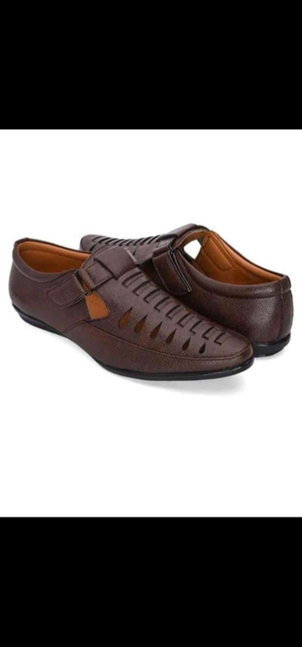 🥳📣 Lazy21 Synthetic Leather Brown 🤎 Comfort And Trendy Casual Velcro Sandals For Men 😍 uploaded by www.lazy21.com on 7/22/2022