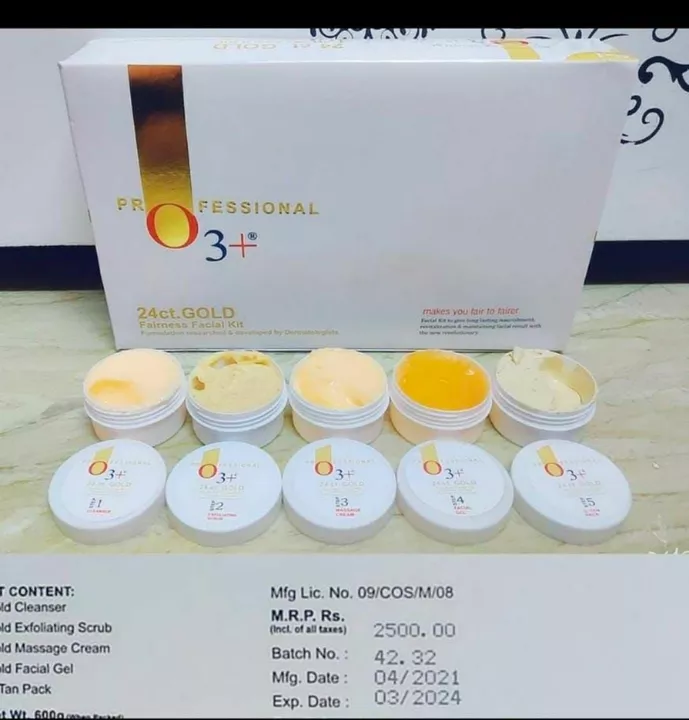 O3 24 carat gold Facial kit uploaded by business on 7/22/2022