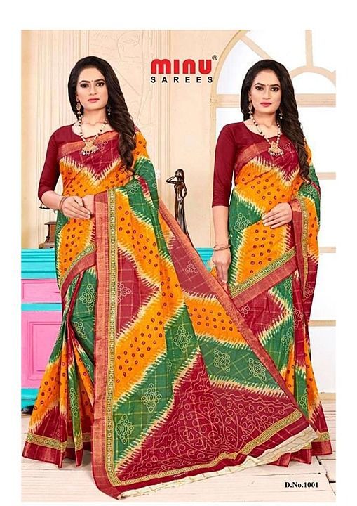 Shop Now Daily Wear Bandhani Saree Floral Pattern Chunri Saree For Women –  Lady India