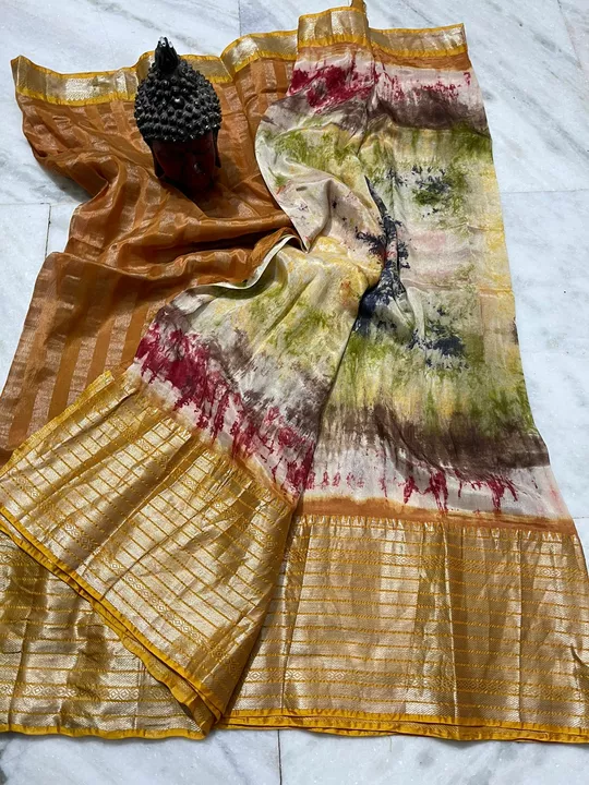 Post image I want 1 pieces of *material*: mangalagiri plain pattu saress 

*model*:Tie and dye pattu sarees with digital printing.