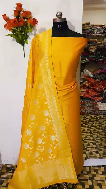Banarsi katan, silk suit uploaded by Banarsi fancy collection ,6387941255 on 7/22/2022