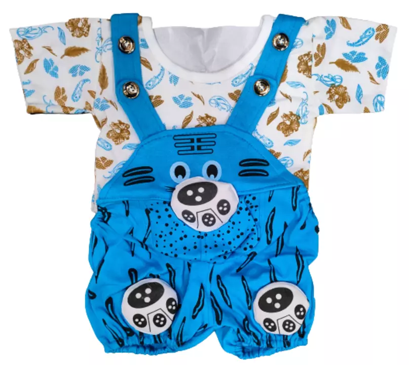 Baby Unisex dungaree with cartoon print  uploaded by business on 7/22/2022