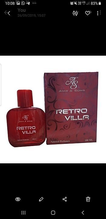 Retro villa 
French perfume 
100ml long lasting 
Attractive packaging  uploaded by business on 11/16/2020