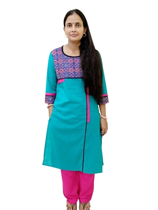 Printed cotton A-line women long kurties uploaded by Vinayak apparels on 7/22/2022