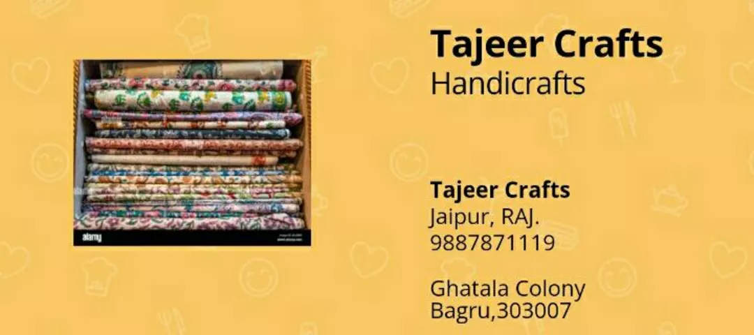 Visiting card store images of Tajeer Crafts