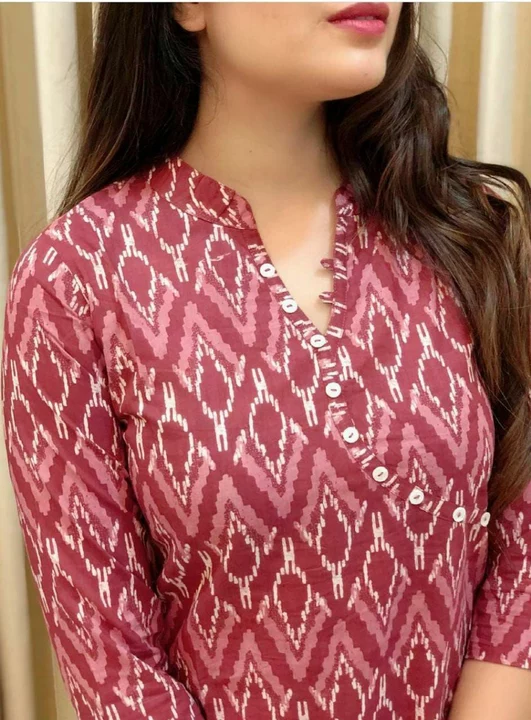 Cotton Printed Kurti with Pant Rayon uploaded by Women_wholesale_hub on 7/23/2022