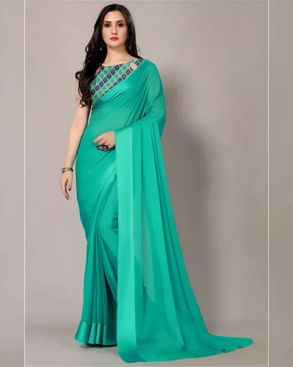 Green saree  uploaded by Aanya's store on 7/23/2022