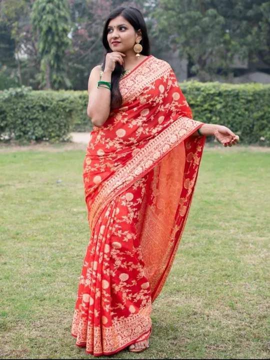 Post image Banarasi silk Semi Georgette Chiffon Saree.
..............................

WhatsApp.+91 8081827831
