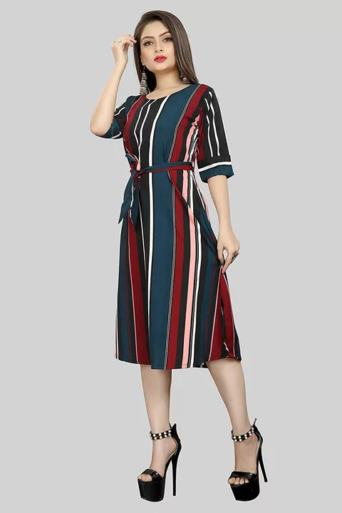 Post image Fabric: Crepe S leeve Length: Short Sleeves Pattern: Printed Multipack: 1 S izes: S (Bust Size: 34 in, Length Size: 38 in) M (Bust Size: 36 in, Length Size: 38 in) L (Bust Size: 38 in, Length Size: 38 in) XL (Bust Size: 40 in, Length Size: 38 in) XXL (Bust Size: 42 in, Length Size: 38 in)