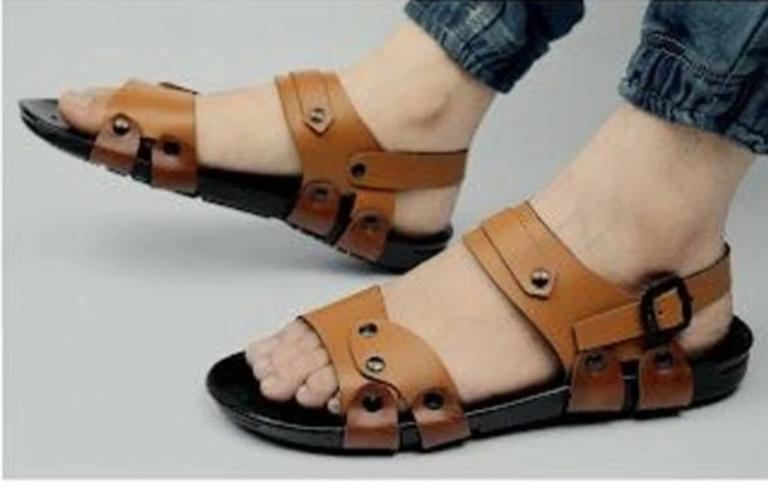🥳📣 Lazy21 Synthetic Leather Tan 🤎 Comfort and Fashionable Daily wear Buckle Sandals For Men 😍 uploaded by www.lazy21.com on 7/23/2022