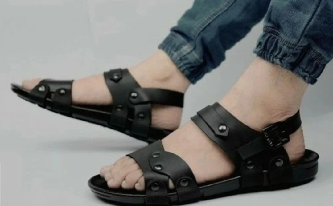 🥳📣 Lazy21 Synthetic Leather Black 🖤 Comfort Fashionable Trendy Daily wear Buckle Sandals For Men uploaded by .lazy21.com on 7/23/2022