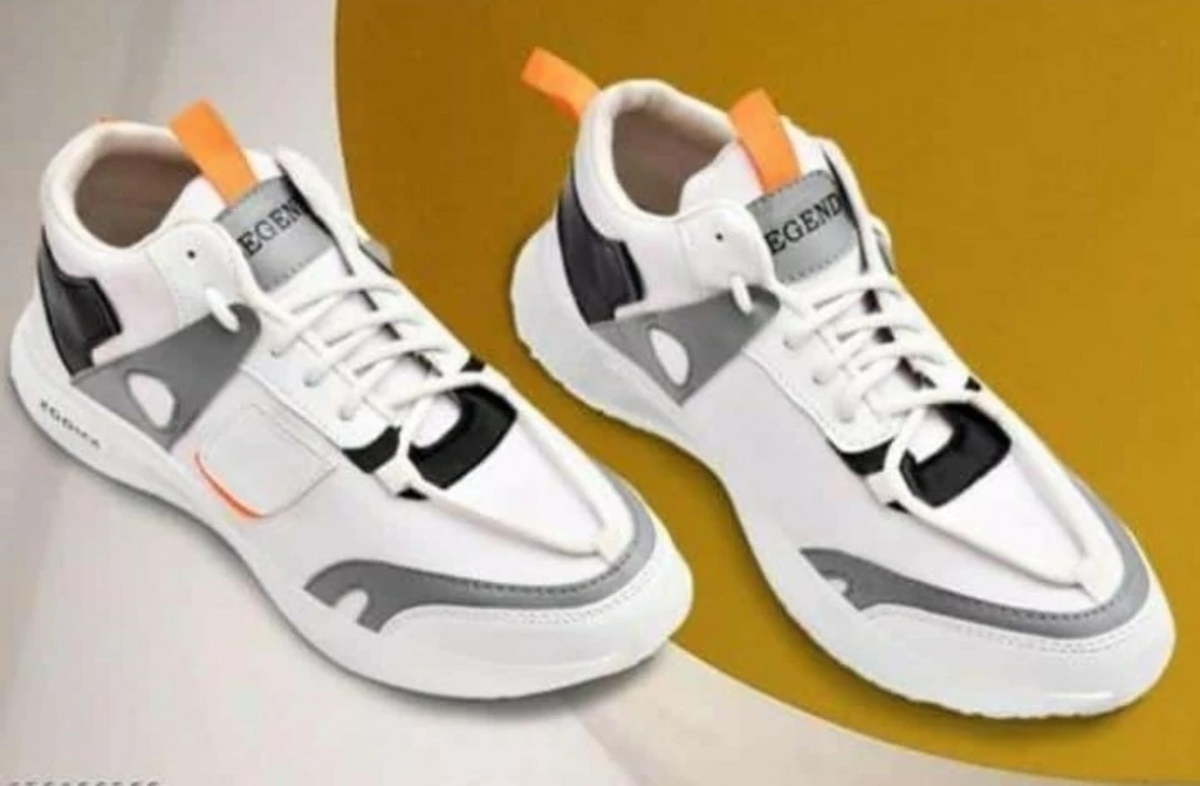 🥳📣 Lazy21 Synthetic Leather White 🤍 Comfort And Trendy Daily wear Lace up Sports Shoes For Men 😍 uploaded by .lazy21.com on 7/23/2022