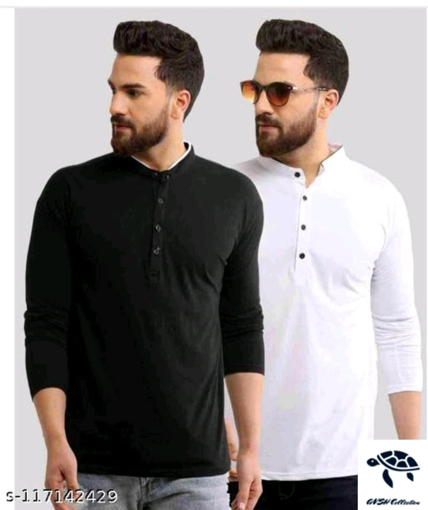 men's trendy mandarin collar t-shirts  uploaded by business on 7/23/2022