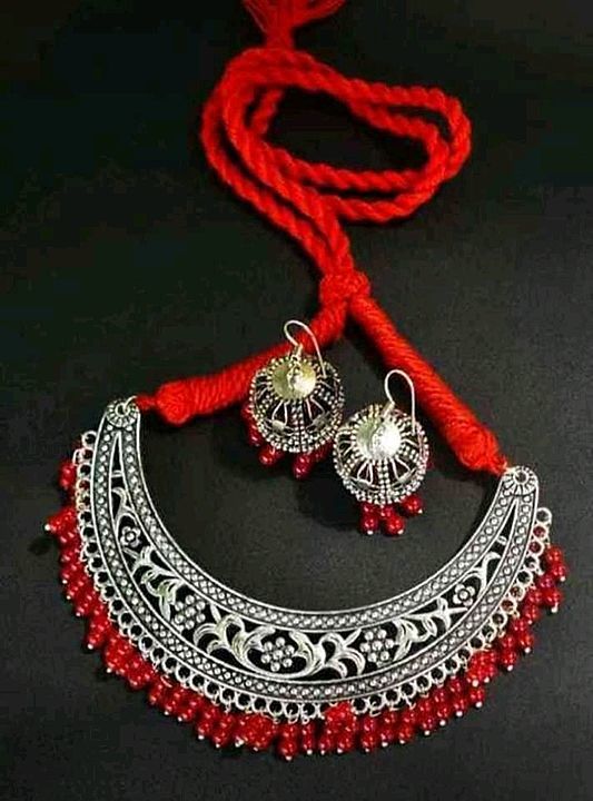 Oxidised jewellery... WhatsApp number -
Contact number- uploaded by business on 11/16/2020