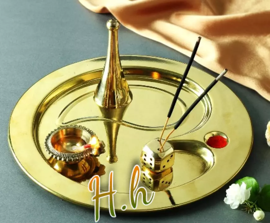 Metal Pooja Thali Collection  uploaded by Hina Handicrafts on 7/23/2022