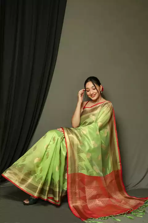 Product image with price: Rs. 1499, ID: exclusive-saree-with-heavy-pallu-contrast-blouse-efbc5412