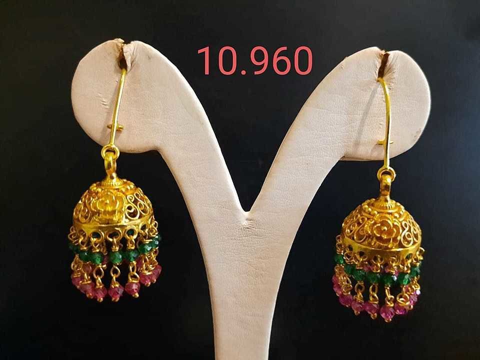 Silver antique jhumka uploaded by Raji antique jewellery on 6/21/2020