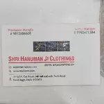 Business logo of Shri Hanuman Ji Clothings