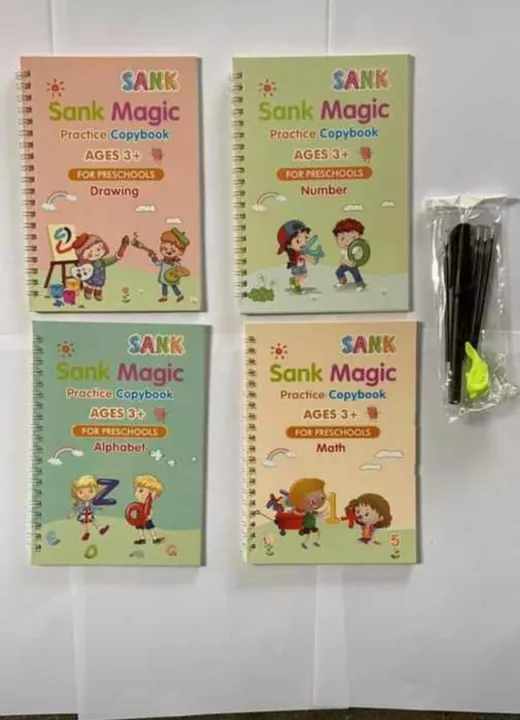 4 books 5 refill writing magic book set uploaded by Sadar bazar delhi 9315440334 on 7/24/2022