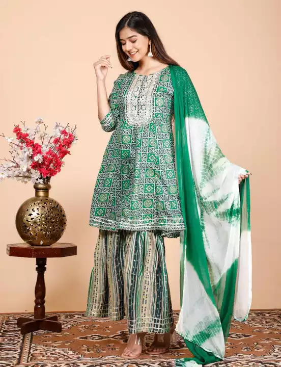 Sharara set more colors uploaded by Saraswati Fashion on 7/24/2022