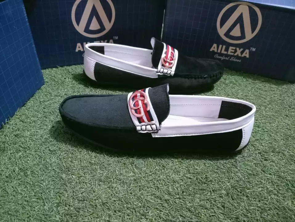 Black and white party wear Loafer Alexa shoes uploaded by business on 7/25/2022