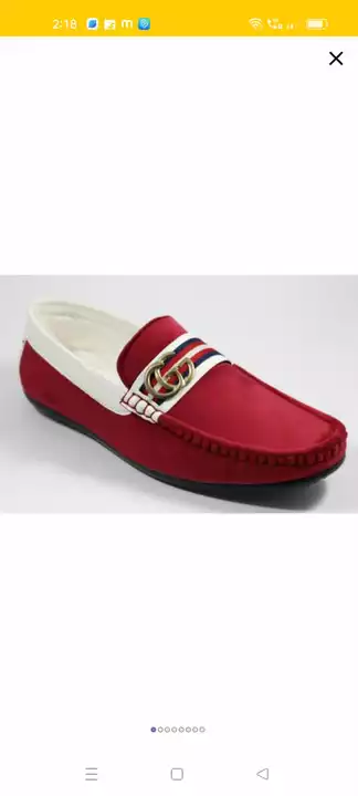 White and red Loafer shoes Alexa brand uploaded by business on 7/25/2022
