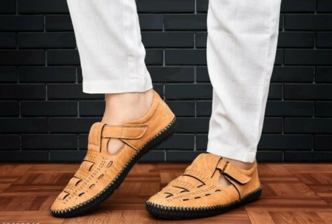 📣📣 Lazy21 Synthetic Leather Tan 🤎 Comfort And Trendy Attractive Casual Velcro Sandals For Men  uploaded by www.lazy21.com on 7/25/2022