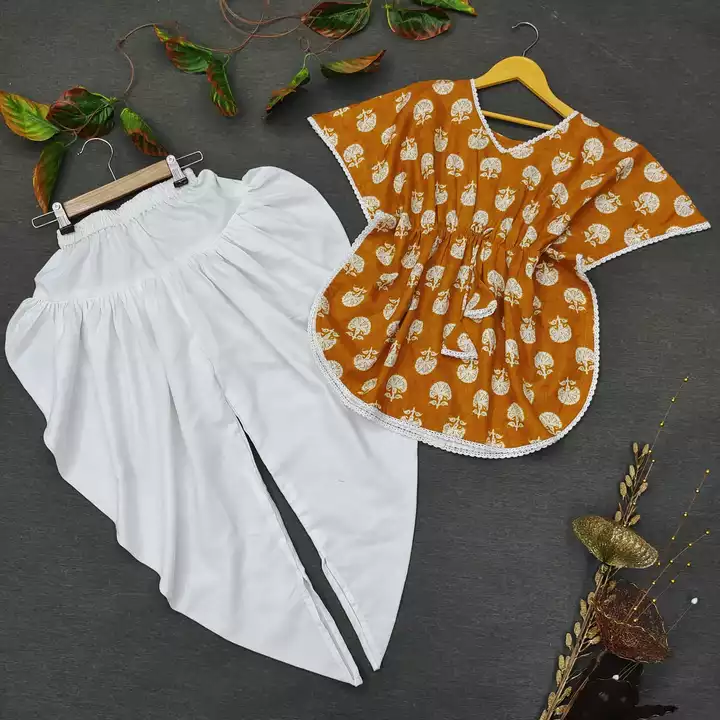 New Fancy Printed Kaftan And Dhoti Set For Kids Girls  uploaded by Dutt Creation on 7/25/2022