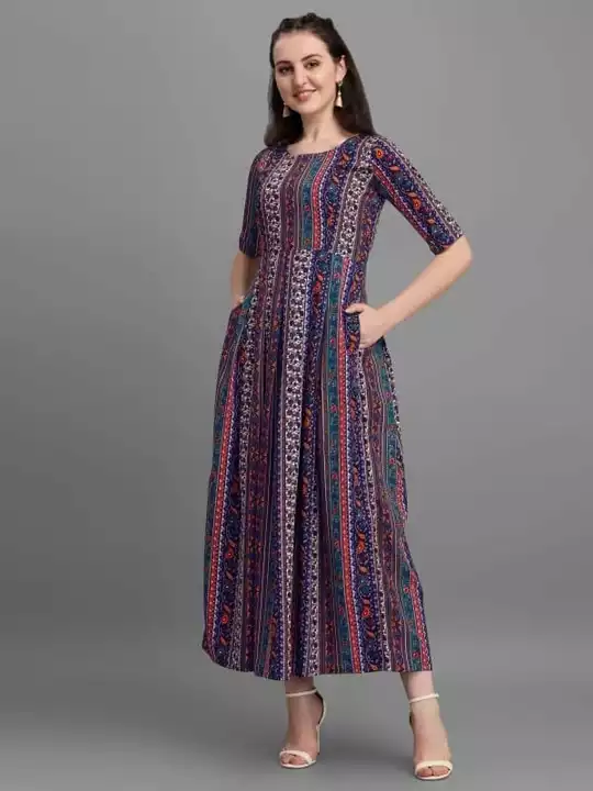 Multicolour crepe dress  uploaded by business on 7/25/2022