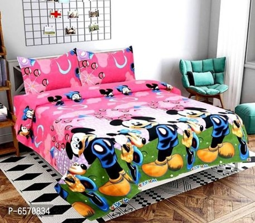 *144 TC polycotton double floral bedsheet ( pack of 1) uploaded by business on 7/25/2022